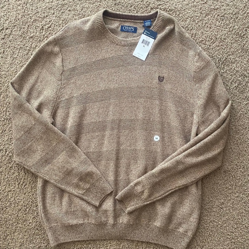 New CHAPS Men’s Knitted Sweatshirt Size XL